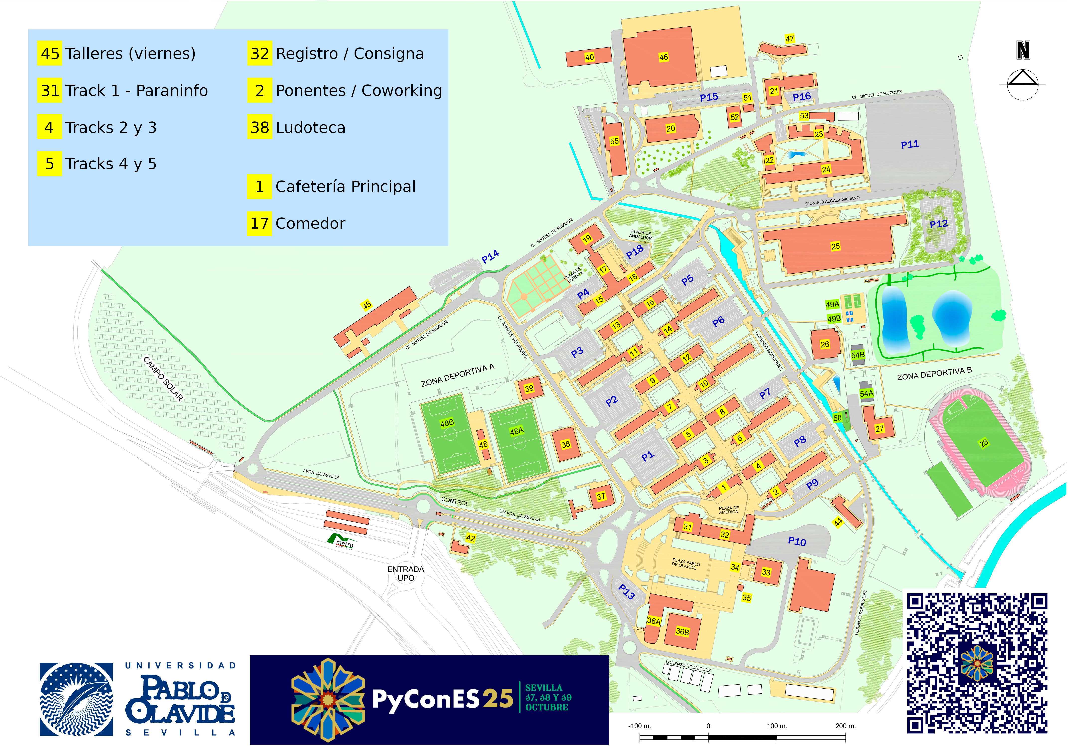 Mapa del campus UPO
